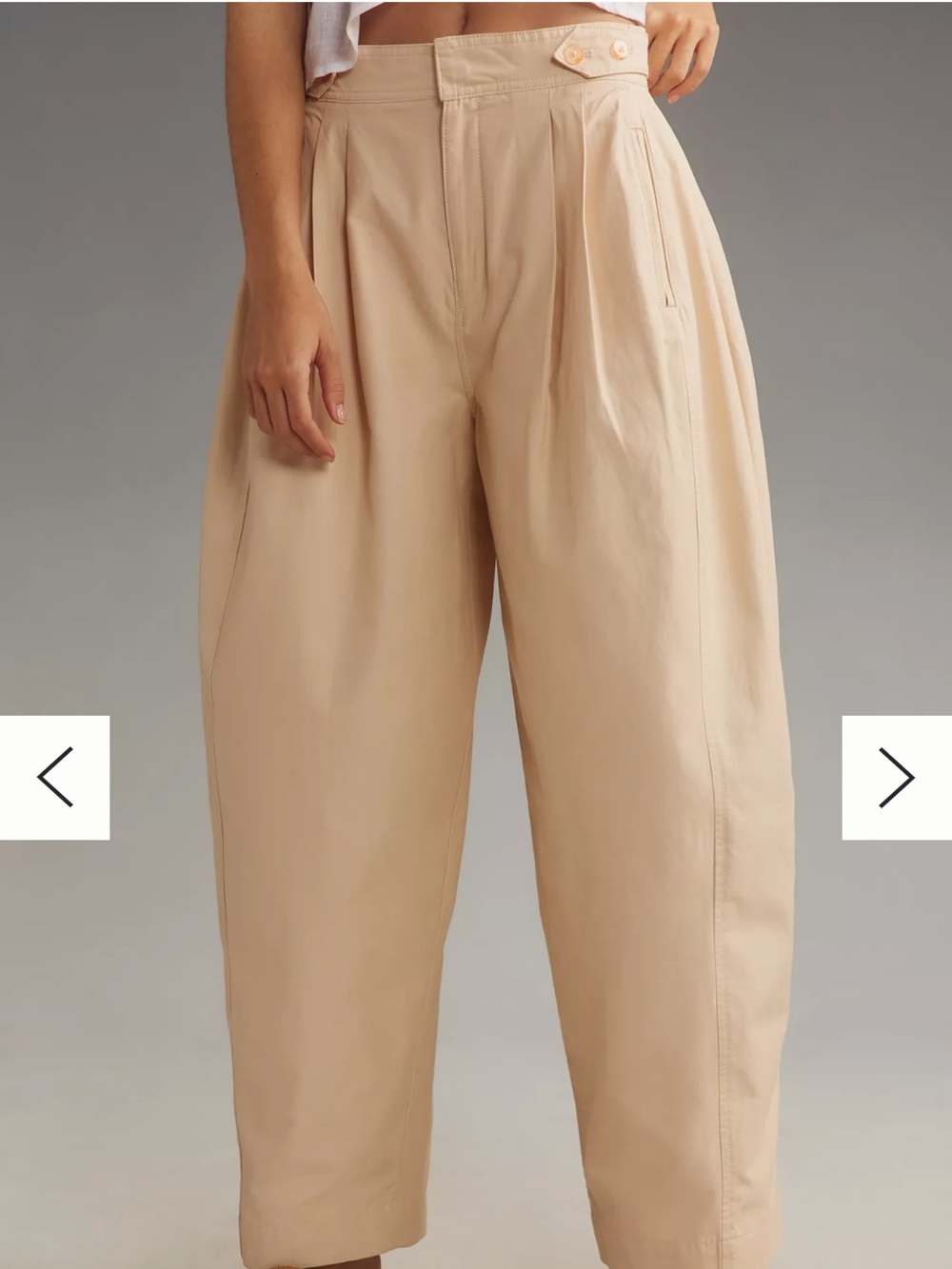 Anthropologie Maeve Utility Barrel Trouser Pants